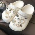 Luxury Rhinestone Pearl Charms for Croc Designer DIY Gem Shoes Decaration Charm for Crocs Clogs Kids Women Girls Gifts. 