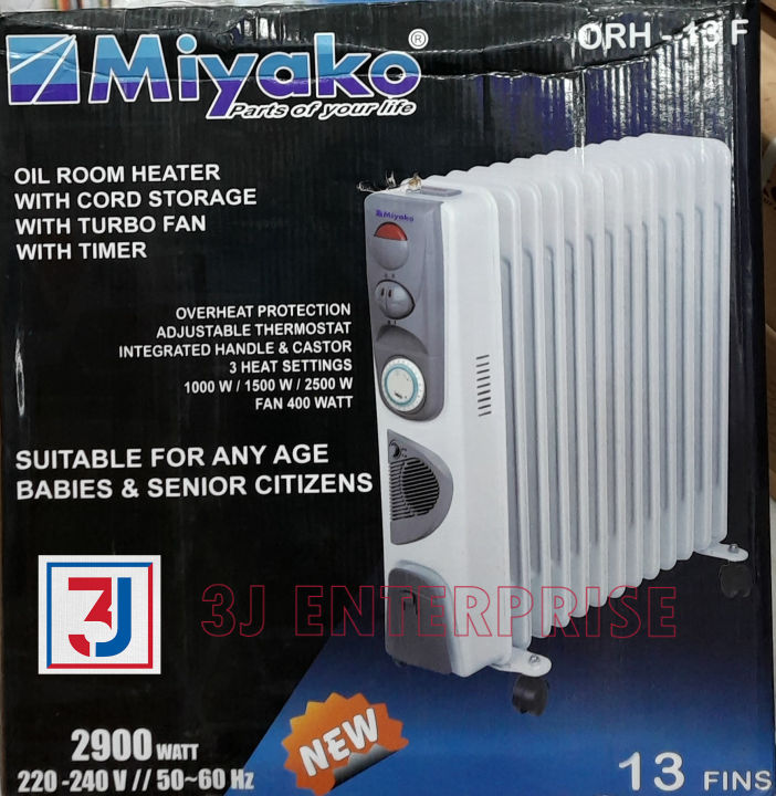 Miyako%20Oil%20Room%20Heater%20With%20Cord%20Storage%20With%20Turbo%20Fan%20With%20Timer%20(%20ORH-13F%20)%2013%20Fins%20-%20Image%204
