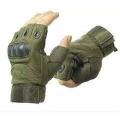 Half Finger Milita Grade Tactical Outdoor Hand Gloves for Biker or Outdo0r- Green.