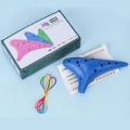 12-hole Resin Ocarina Flute Treble C Tune Introductory Musical Instrument With Music Manual For Beginners. 