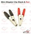 3Pair- 34mm Mini RED & BLACK Electronic Spices Metal Alligator 34mm Clip Red & Black Plastic Handle Alligator Clips For Clips Test Leads. 