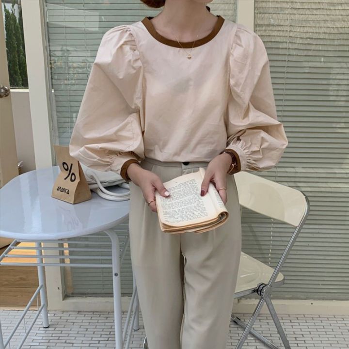 Niche%20Elegant%20Long%20Sleeve%20Blouse%20Women%202023%20Spring%20New%20Korean%20Style%20Loose-Fitting%20Blouse%20Design%20Sense%20Bishop%20Sleeves%20Top%20-%20Image%205