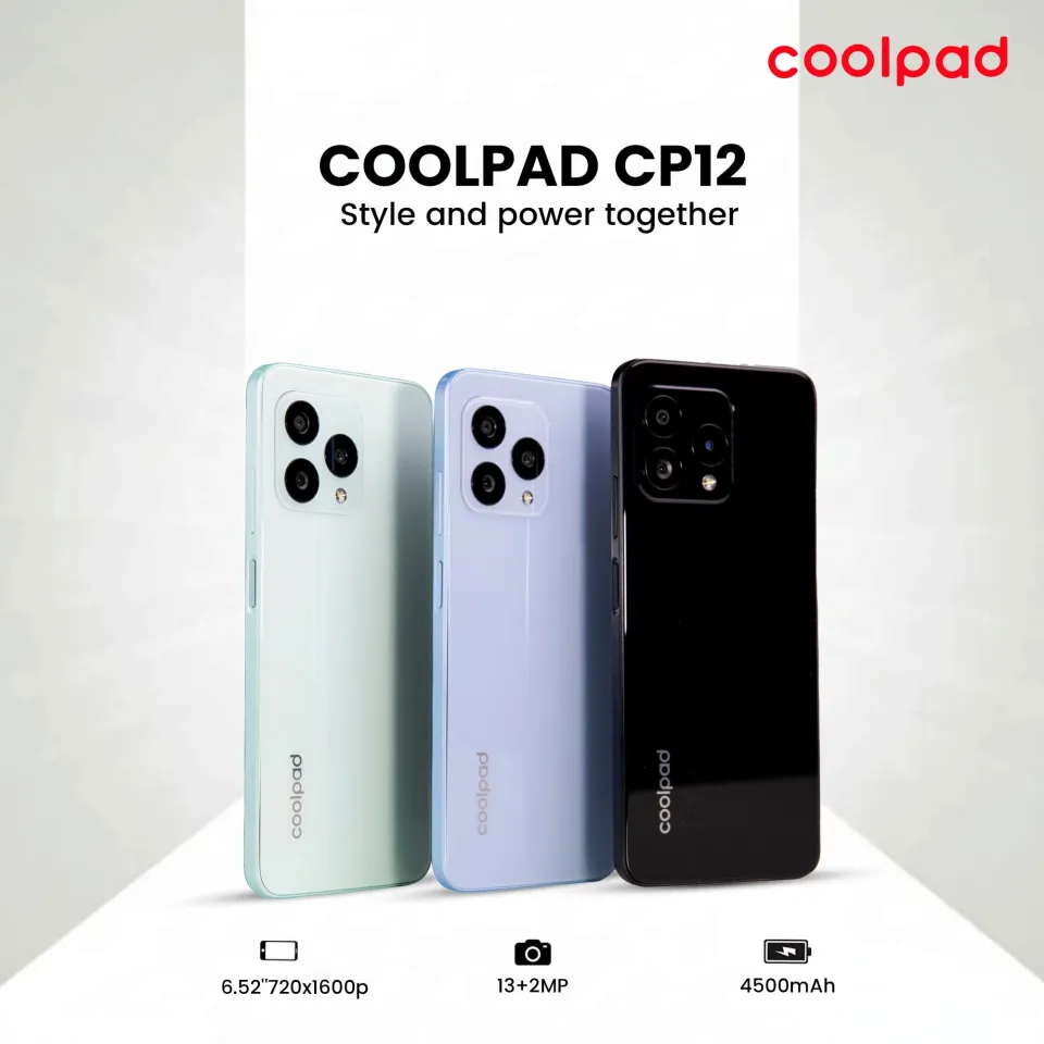 Coolpad CP12 Smartphone – 6.52” HD+ Display, 8GB RAM (4+4), 128GB