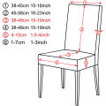 Black Color Chair Cover Stretch Universal Dining Seat Covers Printed Chair Covers For Kitchen Living Room Santa Home Decoration. 