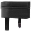 3X Euro 2 Pin to 3 Pin Converter Plug Adapter Black.