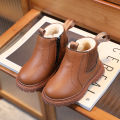 Fall/Winter 2024 Boys' Booties, New Cotton Boots, Girls' Snow Boots, Children's Leather Boots, Children's British Fashion Martin Boots.