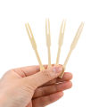 100PCS Bamboo Disposable Wooden Fruit Fork Dessert Cocktail Set Summer Party Home Household Decor Tableware Supplies. 