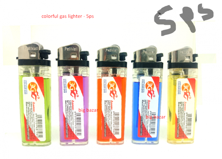 5 PCS  Gas Lighter Multicolor - Reza Shop Bd