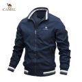 CAMEL Embroidery Zipper Jacket for Men Outdoor Sports Bomber Jacket Special Jacket for Business and Leisure High Q. 