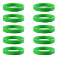 10X Fashion Silicone Rubber Elasticity Wristband Wrist Band Cuff Bracelet Bangle Green. 