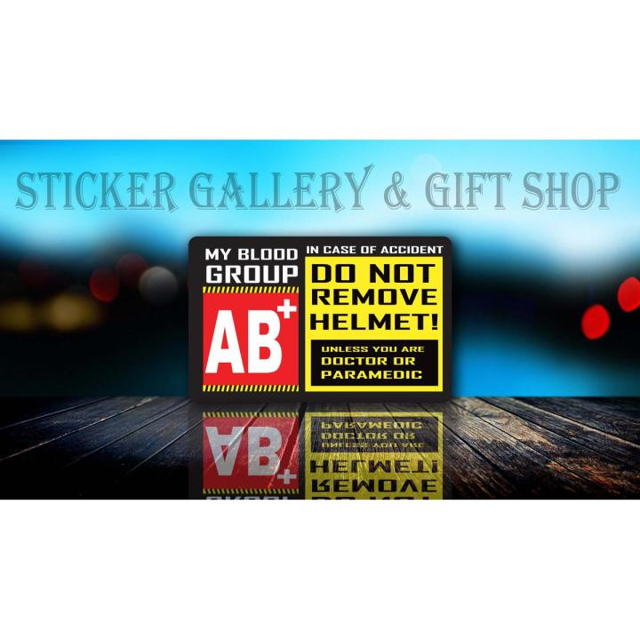 Bike Sticker | AB+ Blood Group |( Waterproof & Premium quality)/ Sticker Gallery & Gift Shop