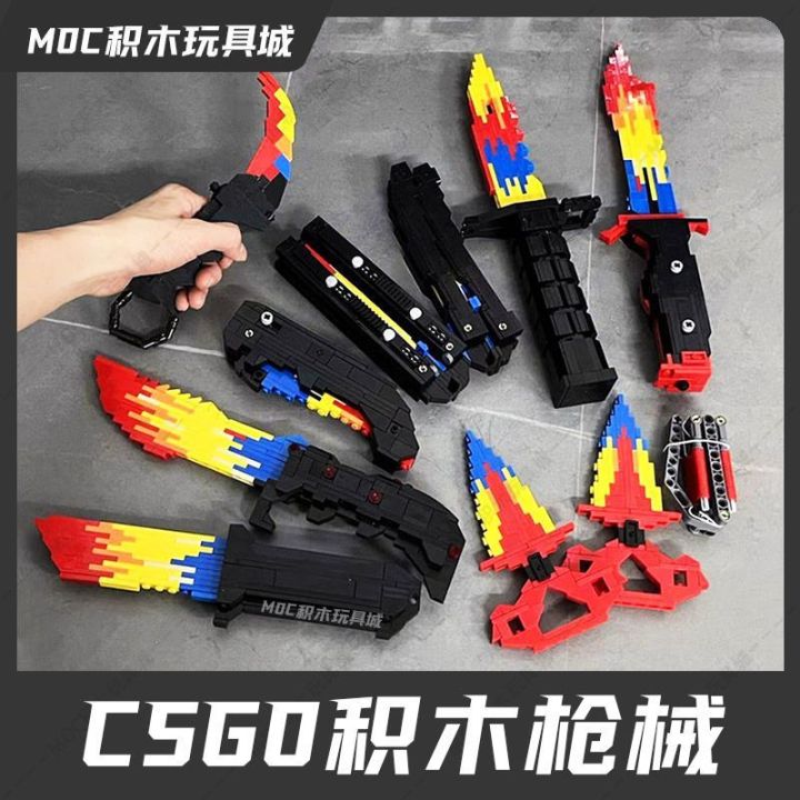 CSGO Assembled Building Blocks Weapons Butterfly Knife Model Boys Toys ...