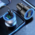 Dual USB Voltage Digital Display Mini Car Charger For Iphone Android Tablet Truck Vehicles 12-24V Fast Charging Power Adapter Tetuo. 
