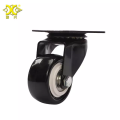 1 Set (4 Pis) 2 Inch Heavy Duty Caster Wheels Polyurethane PU Rubber Swivel Casters With Top Plate & Strong Bearing Quite Mute Non Marking Locking System Casters Black Wheel. 