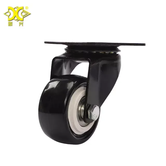 1%20Set%20(4%20Pis)%202%20Inch%20Heavy%20Duty%20Caster%20Wheels%20Polyurethane%20PU%20Rubber%20Swivel%20Casters%20With%20Top%20Plate%20&%20Strong%20Bearing%20Quite%20Mute%20Non%20Marking%20Locking%20System%20Casters%20Black%20Wheel%20-%20Image%204