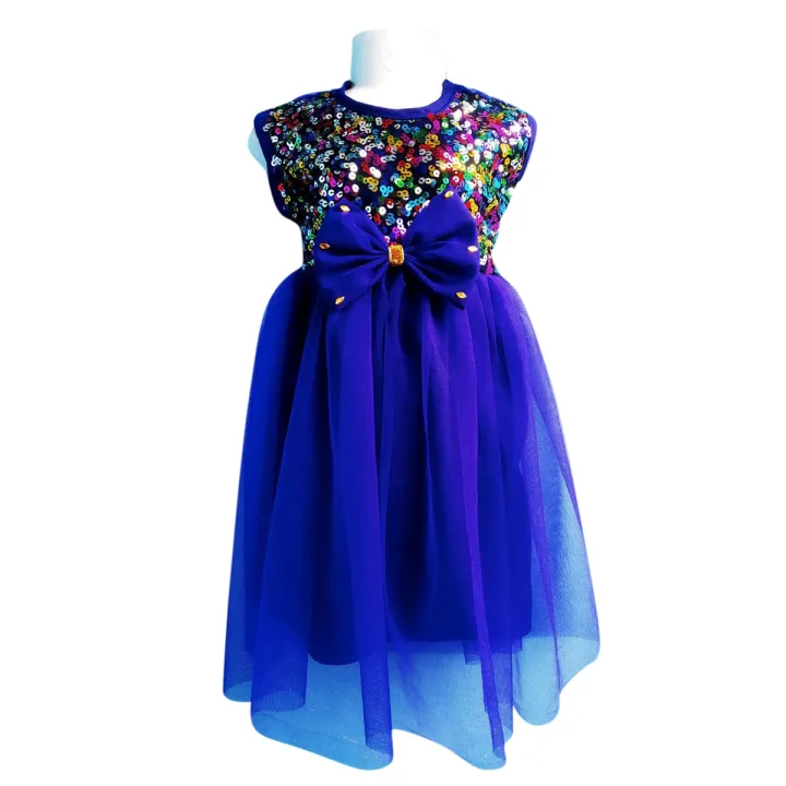 New%20Baby%20Girls%20Fashionable%20Premium%20Quality%20Beautiful%20Party%20Dress%20With%20Belt%20-%20Image%202