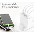 4USB Qc 4.0 Qualcomm Quick Charge 4 3.0 3.1A USB Fast Charging Power Adapter for Samsung IPhone HTC 4 Ports Phone Charger EU US.