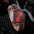 Cross border waterproof quartz wood watch in stock, commercial luminous large dial, wooden watch wholesale, one piece for shipping.