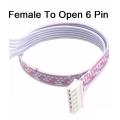 F-O 6Pin Female To Open 6 Pin 2.54mm Pitch JST XH Connector 27cm Wire With Cable For Electronics Engineering Projects Audio Video Sound Cables DIY.