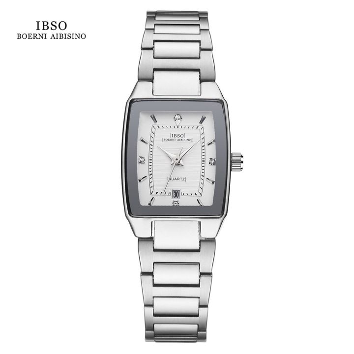 IBSO /Episino New Steel Band Retro Women's Watch Square Band Calendar Advanced Sense Watch Wholesale for Women