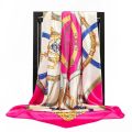 Luxury Brand Silk Scarf Fashion Foulard Satin Shawl Leopard 90*90cm Square Head Scarves Women Bandanna Pareo Headscarf. 