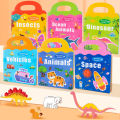 Portable children's educational magnetic puzzle book 2-3-5 years old baby early education puzzle matching book cognitive toy. 