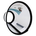 Elizabethan Dog Cat Pet Wound Healing Cone E- Collar White with Black. 