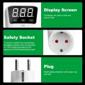 HLP02 Digital Automatic Voltage Protector Socket 230V 16A LCD Display Power Surge Protector Socket Overcurrent Voltage Relay Protector Outlet. 