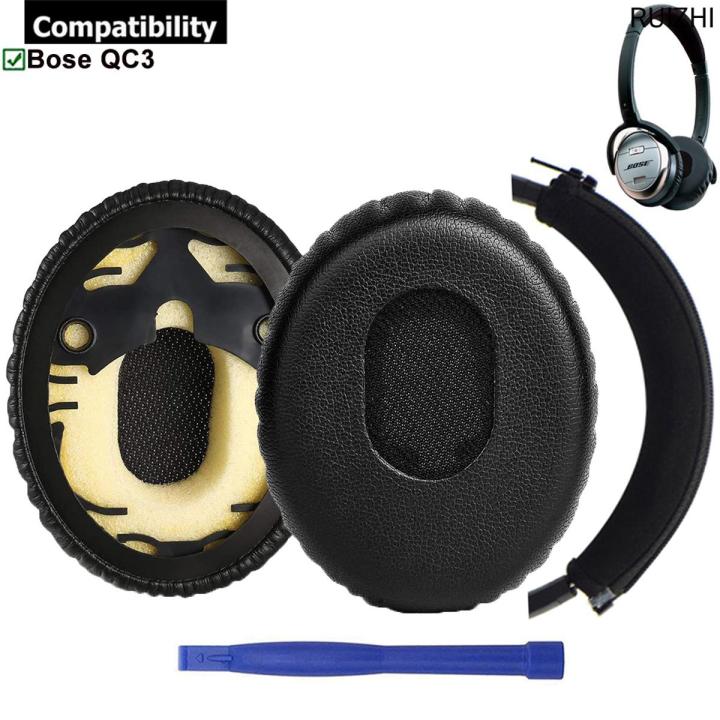 1Pair Replacement Ear Pads Cushions Earpads Headband For Bose QC3 QuietComfort Quiet Comfort QC 3 OE1 On-Ear Headphones