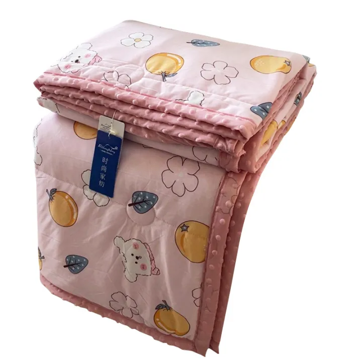 Wholesale%20Summer%20Blanket%20Airable%20Cover%20Cool%20Silk%20Ice%20Doudou%20Student%20Dormitory%20Single%20Person%20Double%20Children%20Summer%20Thin%20Duvet%20-%20Image%204