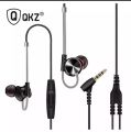 QKZ DM10 Zinc Alloy Metal Super Sound Sports In-ear Earphone - Black. 