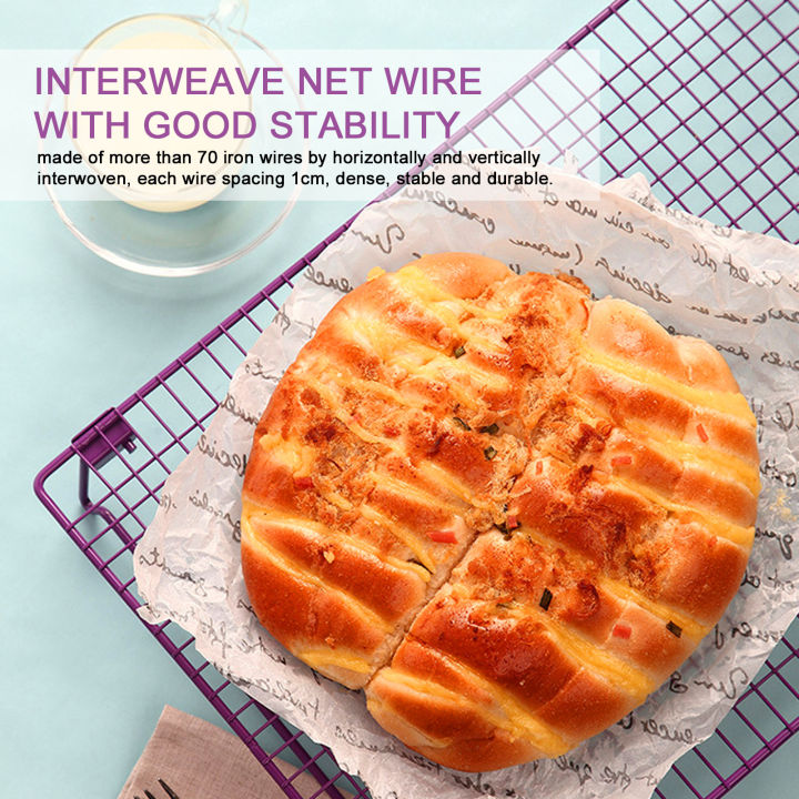 Cooling%20Net,%20Good%20Stability%20Durable%20Rust%20Resistant%20Baking%20Rack%20Non%20Stick%20Coating%20Iron%20for%20Dessert%20Shop%20-%20Image%208