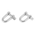 304 Stainless Steel Screw Pin D Style Chain Dee Shackle 4mm for Rigg M4 Pack Of 2. 