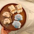 Haiyue Jewelry Cute Toast Rice Ball Face Wash Wristband~Washing, Water-Absorbent and Moisture-Resistant Plush Large Intestine Hair Tie for Exercise.