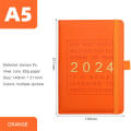 2024 Notebook Agenda A5 Portable Diary Journal for Office School Work Personal Creativity Student. 
