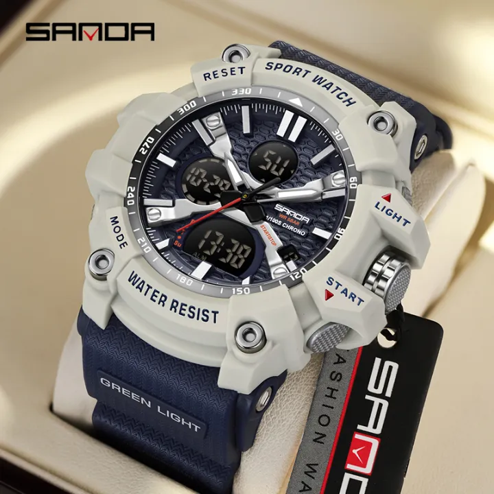 SANDA%20Three%20Screen%20Multifunctional%20Timing%20Watch%20Outdoor%20Waterproof%20Night%20Light%20Men's%20Watch%20SD3366-4%20-%20Image%202