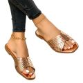 Plus size sandals 2023 summer foreign trade beach comfortable flat bottom open toe 443 casual outdoor slippers women. 
