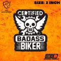 Waterproof Bike Sticker Badass Biker  StickR. 