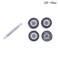 1Set 1:64 Car Wheels For Hotwheels Rubber Tire With Wheel Axle Model Modified. 
