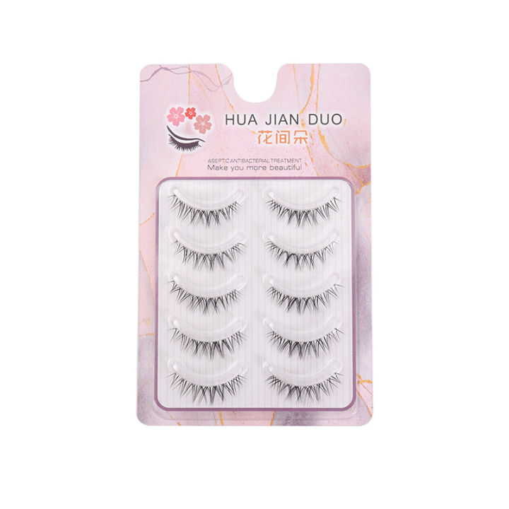 Hua%20Jian%20Duo%20W07%20False%20Eyelash%20007%20Fish%20Silk%20Thread%20Five%20Pair%20Set%20Transparent%20Stem%20Natural%20Simulation%20Pure%20Desire%20-%20Image%205