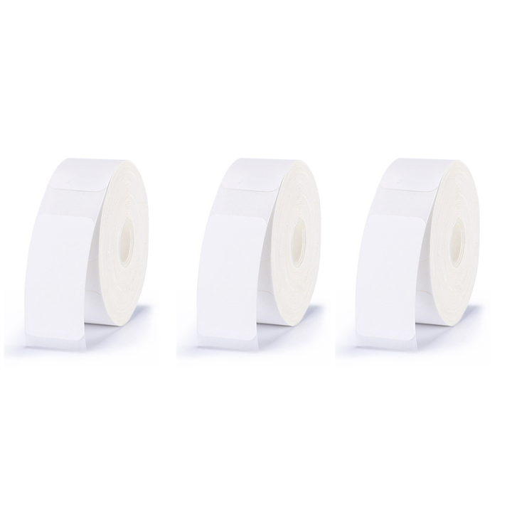3X D101 D11 D110 White Label Printing Paper Name Sticker Adhesive Book Stationery Labeling Machine Labels Roll