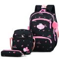3 Set School Backpacks Printed School Bags For Teenagers Girls Children Orthopedics Backpacks Kids Book Bag Waterproof Schoolbag.