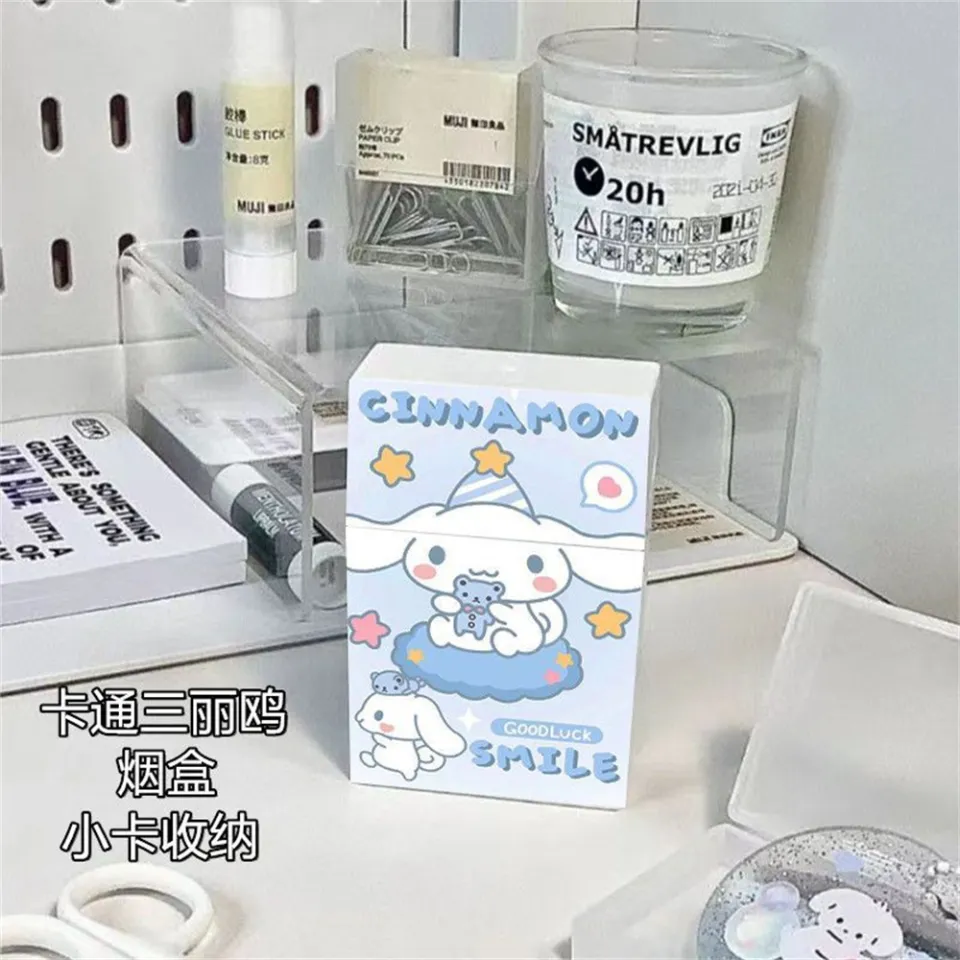 sanrio cigarette case Kawaii Sanrio Cigarette Case Anime Cute Hello Kitty Kuromi Cinnamoroll Y2k  Cartoon Cigarette Storage Box Man Women Couple Gifts