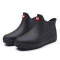 Rain Boots Waterproof Stylish Water Shoes Men's Rain Boots Short Tube Mid Tube Kitchen Anti-Slip Rubber Shoes Fleece Lined Padded Warm Keeping Rubber Boots Winter. 