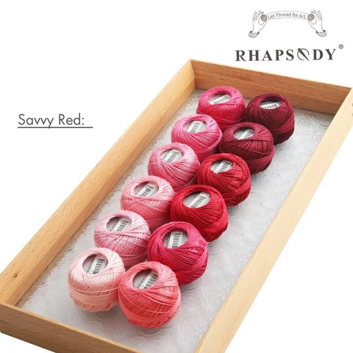 Rhapsody%20Premium%20Size%208%20Pearl%20Cotton%20Embroidery%20Thread%2012%20Bals%20For%20Cross%20Stitch%20DIY%20Crochet%20Singed%20Mercerized%20Egyptian%20Cotton%20-%20Image%202