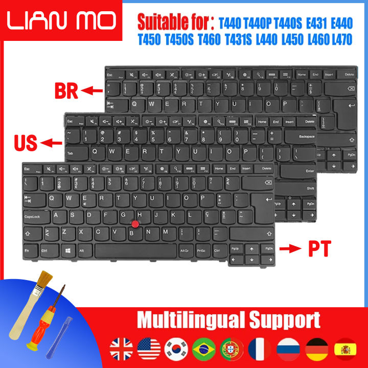 BR SP PT DE RU KR IT UK US Keyboard for Lenovo ThinkPad T440 T440P T440S T450 T450S T460 L440 L450 L460 L470 E431 E440 04Y0862