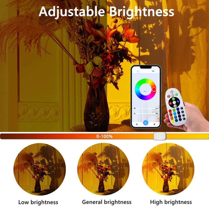 Sunset%20Lamp%20Projector%20Tuya%20RGB%20Sunlight%20Lamp%20Night%20Light%20with%20Remote%20LED%20Atmosphere%20Rainbow%20Light%20Romantic%20Room%20Wall%20Decoration%20-%20Image%205