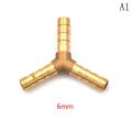 Graceful Brass Barbed "Y" Splitter Joiner Connector Pipe Fitting Air Fuel Hose. 