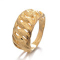 Ethiopian gold color wedding ring Women Dubai Gold Color Ring Arab Nigeria Rings Wedding Designer Flower Jewelry. 