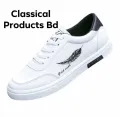 Sneakers For Men All Season Flyknit Fabric Slip-On Casual Sports Style Black & White.